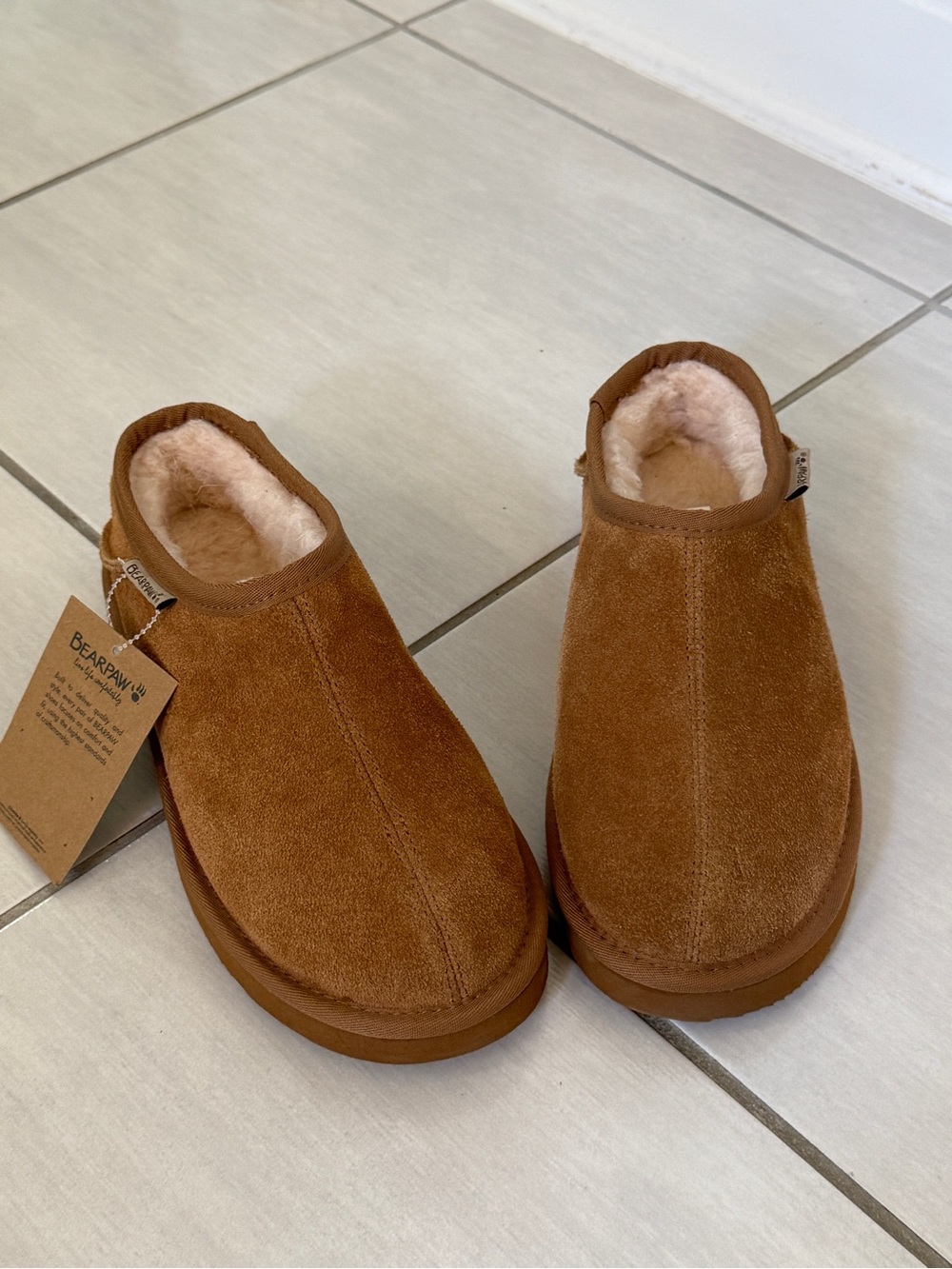 BearPaw Men’s Chestnut Brown Suede Slip-On Loafers US 8 NWT